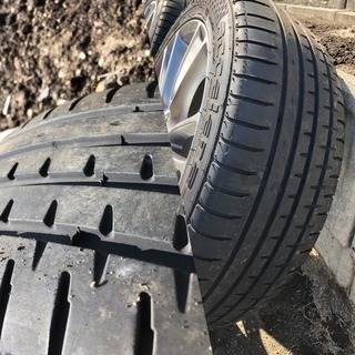 日産v36スカイライン純正18インチ ４本同サイズタイヤ付き 美品