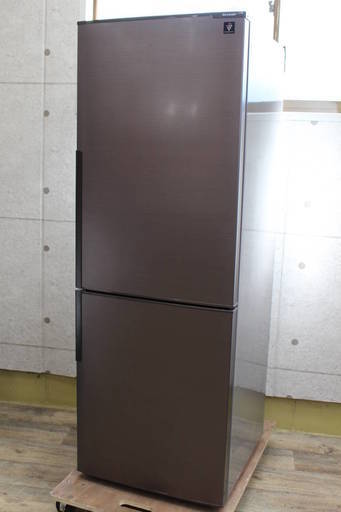 R484)【美品】シャープ SHARP 2ドア 冷凍冷蔵庫 SJ-PD27C-T 2017年製 271L 右開き ブラウン プラズマクラスター7000搭載