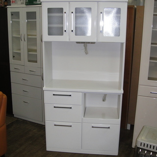 超人気！3WAY食器棚 キッチンボード レンジボード キッチン収納　２ＣＯＬＯＲ 3ドア キッチンボード レンジボード 食器棚 キッチン収納 家電ボード