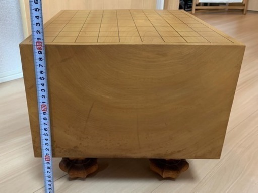 碁盤 本榧 良品】碁盤 本榧 天柾 ヘソ付き 脚付き 厚み17cm 良品】