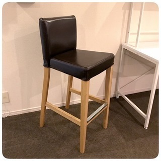 ※取引終了※ IKEA 2万円 本革スツールチェア 椅子 ユーズド美品