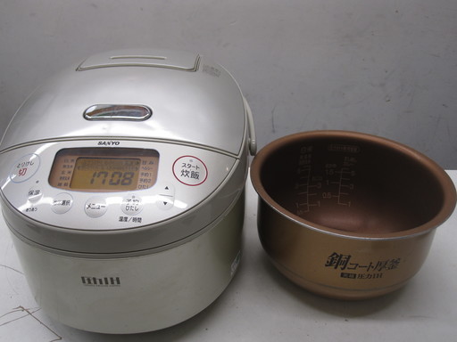 新生活！6480円 SANYO 5,5合炊き 圧力IH炊飯器 銅厚釜 ECJ-JP10J6