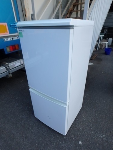 ☆2D簡易清掃済み☆2008年製☆ シャープ SHARP 2ドアノンフロン冷凍冷蔵庫 SJ-S14M-W 137L