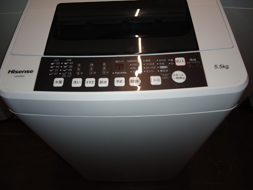 【エコプラス小倉南】ハイセンス　全自動洗濯機　HW-E5501　5.5㎏　2016年製　中古品