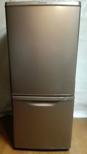 パナソニック2ドア冷凍冷蔵庫NR-B149W-Tマホガニーブラウン右開き17年製新品同様 配送無料