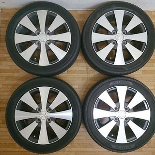 ワゴンR スティングレー純正アルミ付き 夏タイヤ165/55R14 ガリ無し