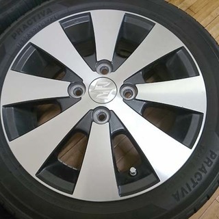 ガリ無し ワゴンR スティングレー純正アルミ付き 夏タイヤ165/55R14 流用にも ガリ無し ワゴンR スティングレー純正アルミ付き 夏タイヤ165/55R14