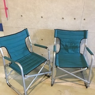 キャンプ 行楽用 折り畳み椅子 2脚セットで500円