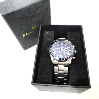 新品 サルバトーレ・マーラ クロノグラフ SM15116 メンズ腕時計 電波ソーラー シルバー×ブルー 札幌市 白石区 東札幌