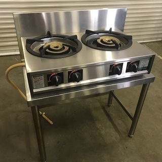 未使用 厨房器具 マルゼン M-222C 都市ガス ガステーブル コンロ W