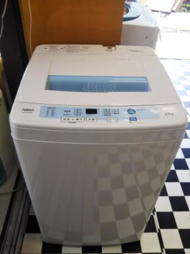 お盆キャンペーン20％OFF【リサイクルサービス八光 安心の1か月保証 田上店 配達・設置Ok】ハイアールAQUA 全自動洗濯機 6kg AQW-S60C