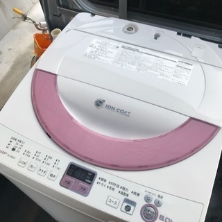 取引中2013年製シャープ全自動洗濯機ピンク6キロ。美品。千葉県内配送