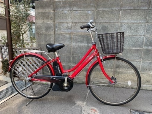 電動自転車  ヤマハ PAS  26インチ  赤色 ★美品お買い得★電動アシスト付き自転車