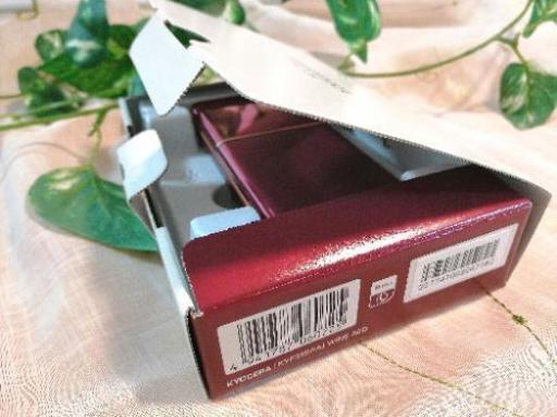 美品】箱あり ガラホ AU KYOCERA KYF35SRA WINE RED 京セラ ワイン