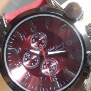 ユニセックス（本革）タイプ clubface腕時計　CF-1063RD 新品