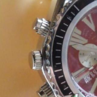 J-Star ムーンフェイス　メンズメタル腕時計　J-1033レッド　新品未使用