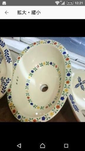 陶器シンク、新品、メキシカンシンク、メキシコシンク、メキシコタイル、陶器の洗面器、シンク、洗面台、シンクボウル、