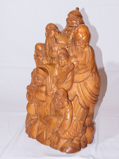開運招福・商売繁盛】七福神 一刀彫り（値下げしました）人気売れ筋