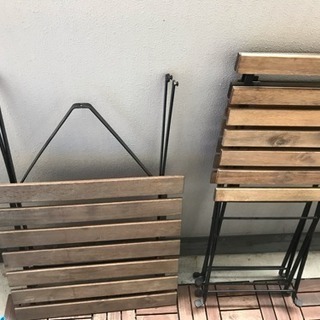 IKEA テルノー テーブル＆チェア2脚 屋外用