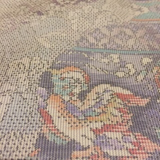 本場大島紬 着物 都喜ヱ門 道長取に鳥 