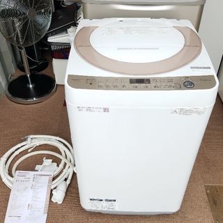 ☆美品☆2018年製 SHARP/シャープ 7.0kg 全自動 洗濯機 ES-KS70T-N