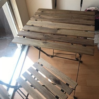 IKEA ガーデンテーブル 3点セット