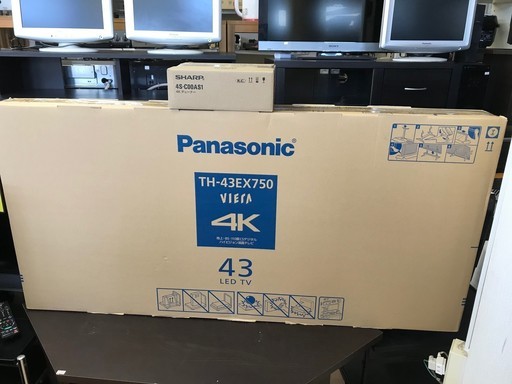 新同品！！　パナソニック　４３型　４K液晶テレビ　なんと！！　４Kチューナーセットで　８０，０００円！