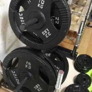 バーベルセット&ラック EZバー&スクワットパッド付