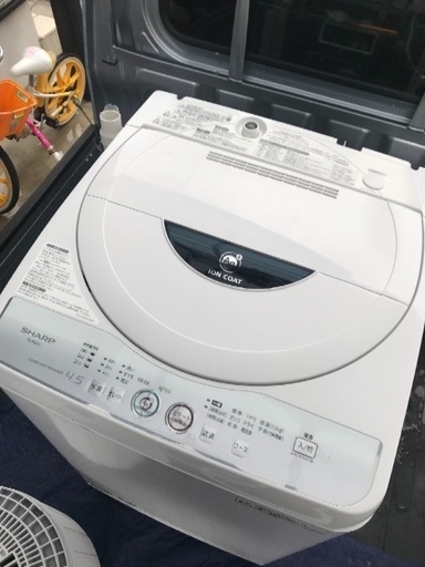 取引中2014年製シャープ全自動洗濯機4.5キロ千葉県内配送無料。設置無料。