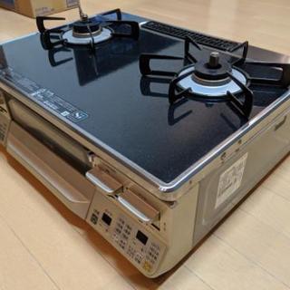 リンナイ　ガスコンロ　ガラストップ　都市ガス