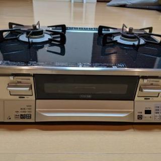 リンナイ　ガスコンロ　ガラストップ　都市ガス