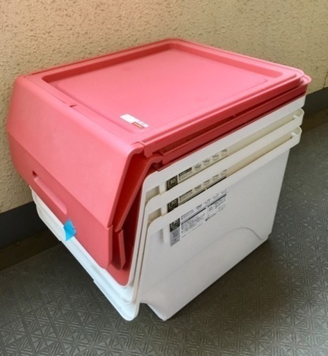 便利 積重ね収納ボックス サンカ フロック 30 深型 ピンク ホワイト Fr 30p Wh マーケット桜 土呂の収納家具 収納 ケース の中古あげます 譲ります ジモティーで不用品の処分