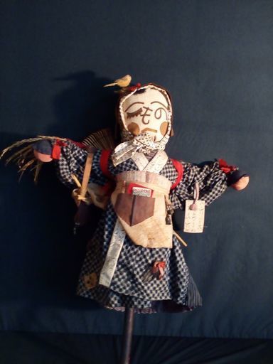 装飾品　アンティーク　手作りかかし