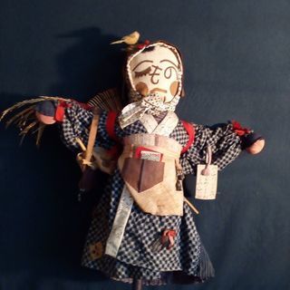 装飾品　アンティーク　手作りかかし