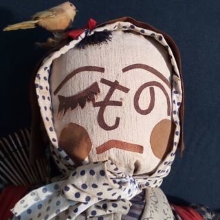 装飾品　アンティーク　手作りかかし