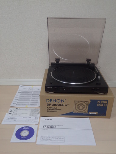 DENON デノン DP-200USB-K　フルオートプレーヤーシステム 　USB録音　動作確認済　メーカー保証３か月あり　アナログレコードをデジタル化