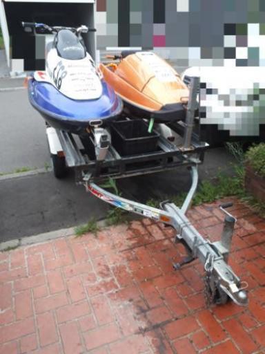 小売業者 値段交渉できますマリンジェットスキー2台積み台 