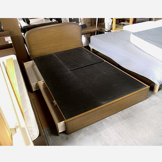 札幌 安い!【引出し×2個付きセミダブルベッド】ふつう～ややかため