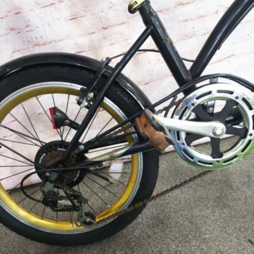 キャデラック ミニベロ 20インチ 6段ギア、ライト付き 中古美品