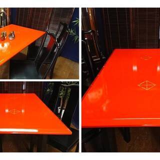 「中華風 ダイニングテーブル&唐木ダイニングチェア5点セット」