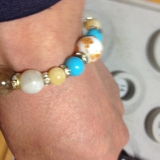 天然石金針ルチル/金彫四神水晶【青龍】オニキス/ マザーオブパール/ハニージェイド/ブルーターコイズ