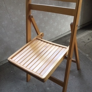 木製椅子　折りたたみ式　２脚
