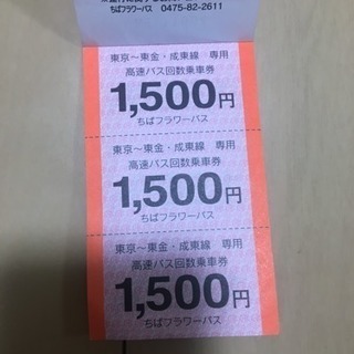 ちばフラワーバス 9000円（東京から東金 成東線）