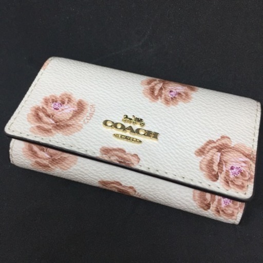 COACH コーチ 6連キーケース 花柄 現行モデル