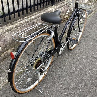 ☆お洒落・graciano ・シマノ6段変速・27インチ自転車・ブラック