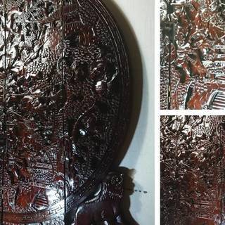 Ｚ29　「木製 4枚屏風」