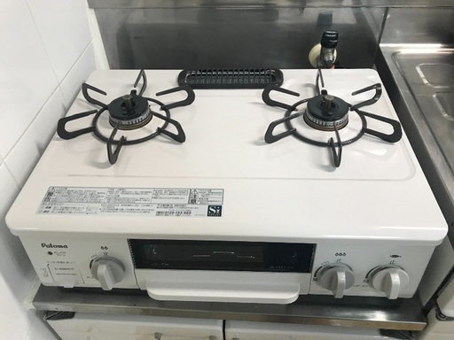パロマ IC-S37SH-R 二口コンログリル付き 中古 - その他