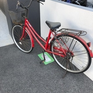 26インチ 赤い自転車