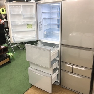 美品【 TOSHIBA 】東芝 427L 5ドア 冷凍冷蔵庫 ベジータ 東芝だけのまんなか野菜室 エコモード 自動製氷機付き GR-E43GL