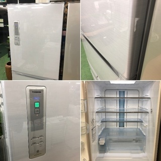 美品【 TOSHIBA 】東芝 427L 5ドア 冷凍冷蔵庫 ベジータ 東芝だけのまんなか野菜室 エコモード 自動製氷機付き GR-E43GL